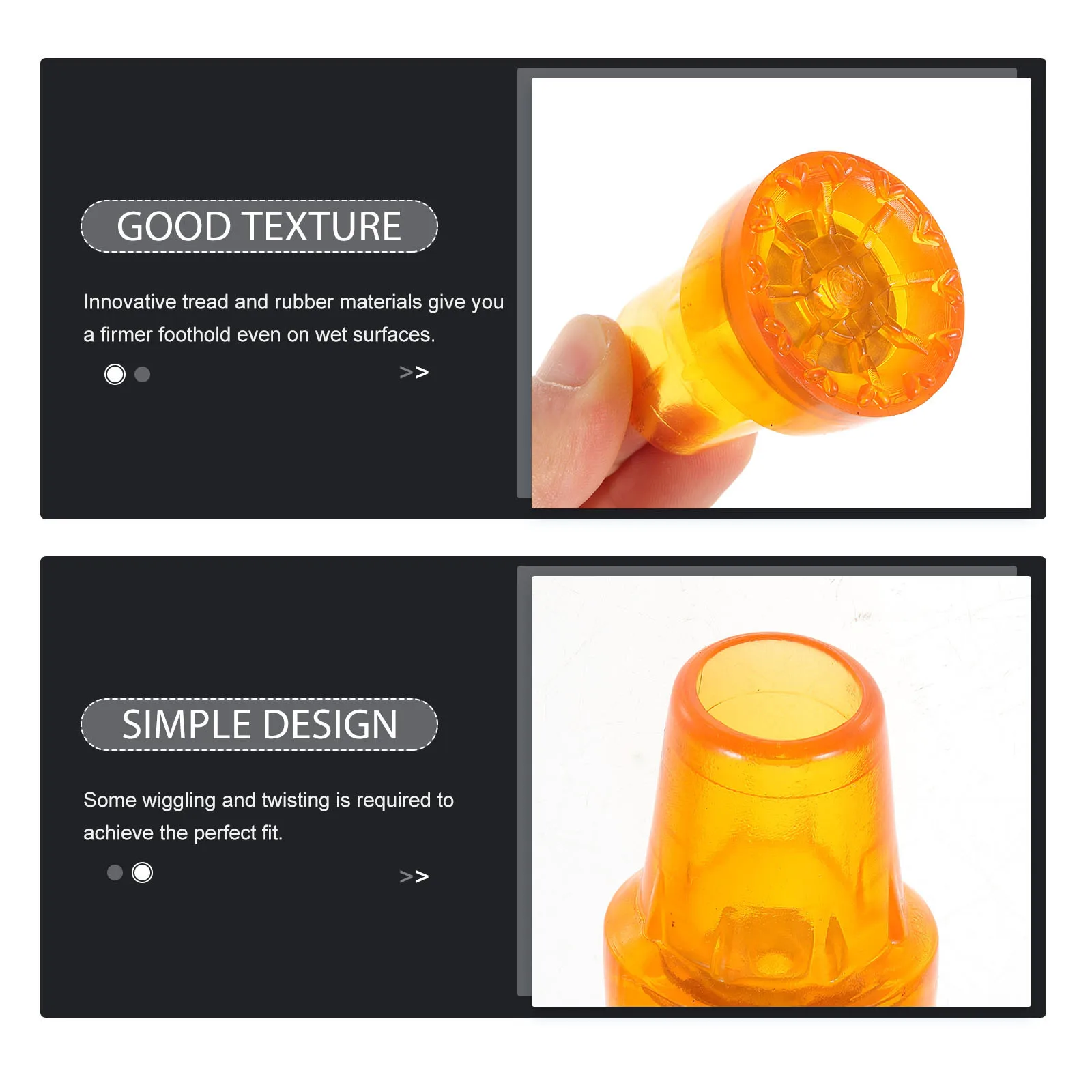 

2pcs Anti-Skid Cane Tips Replacement Plastic Foot Protectors For Walking Stick Trekking Pole Non-Slip Crutch Accessories