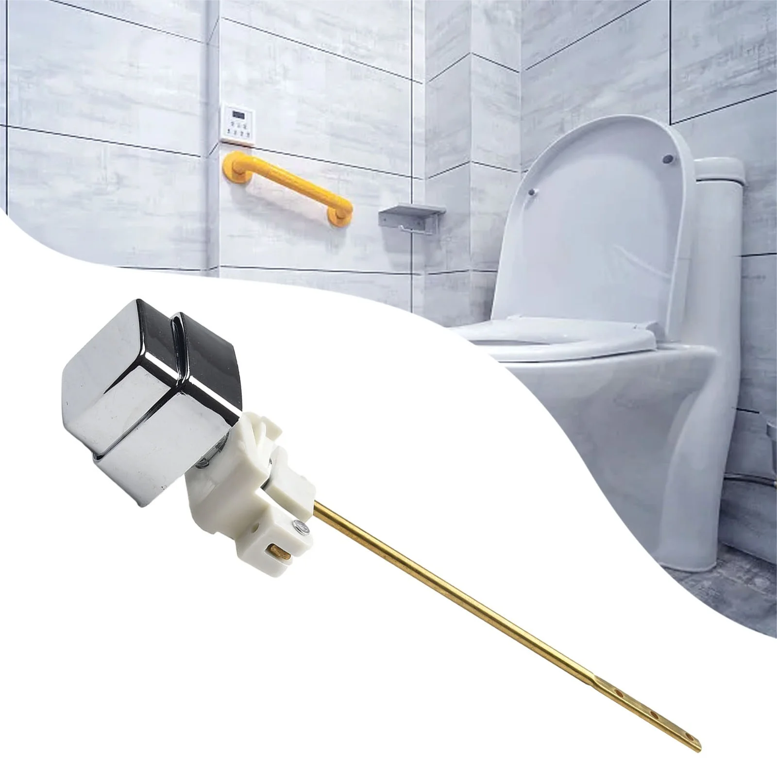 

Кнопка смыва для унитаза, 1 шт., латунный рычаг, боковое крепление, практичная, для профессиональных сантехников