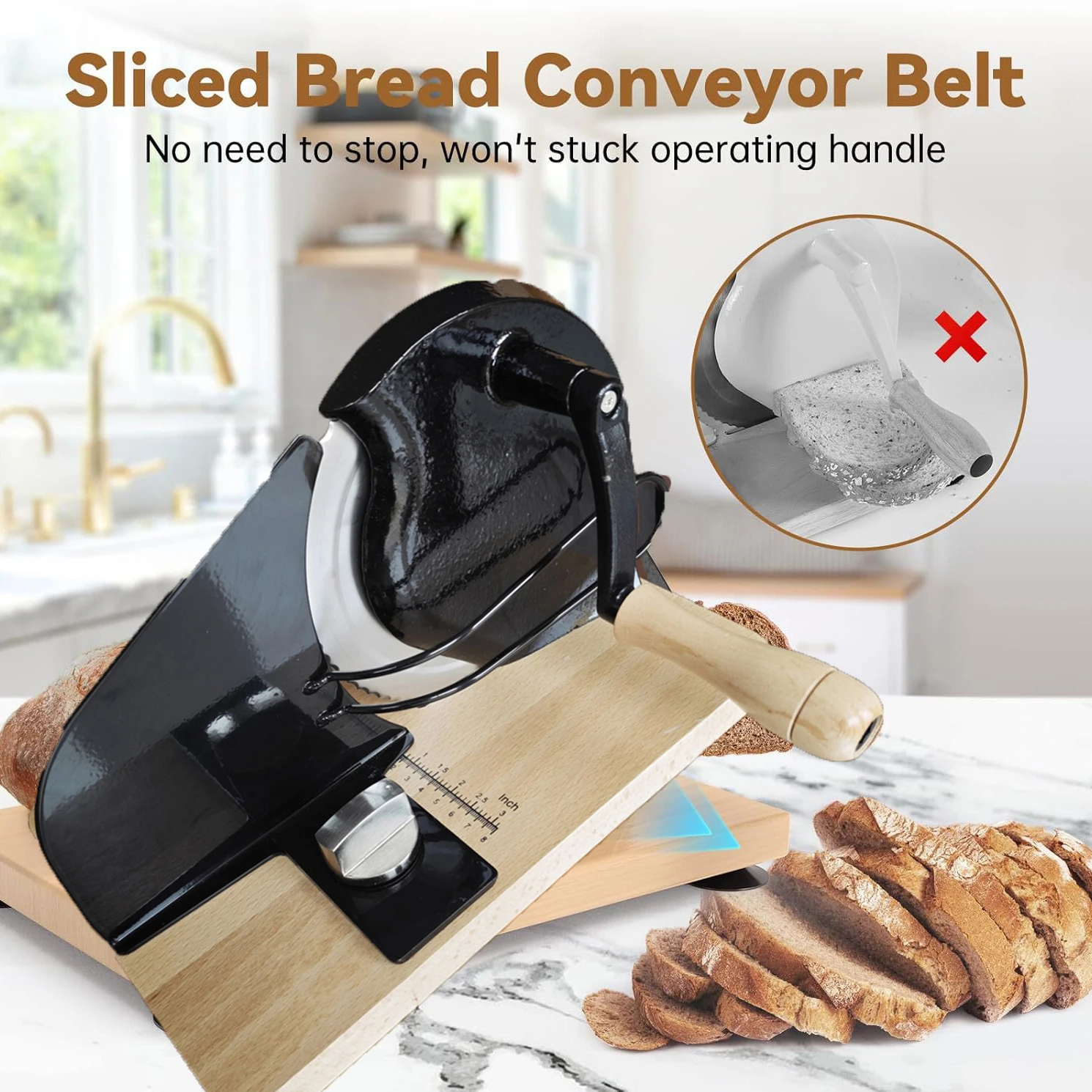 Cortadora de pan manual comerc - Commercial Bread Slicer reseña y precio