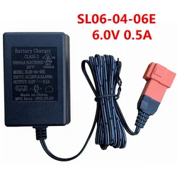 6.0V0.5A Children's Car Charger, SL06-04-06E 6V Electric Car Riding Toy Battery Power Adapter Square Plug