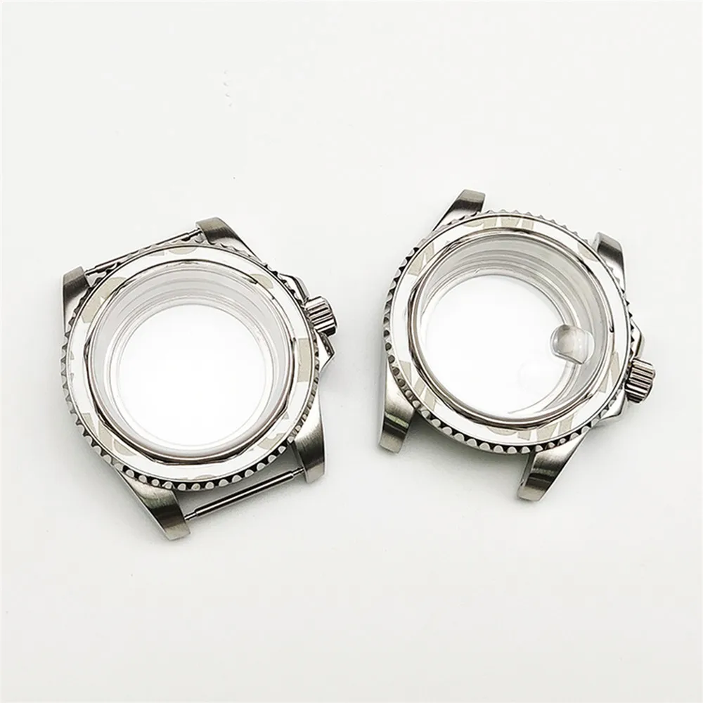 

New Mineral Mirror/Sapphire Glass Stainless Steel Case 40mm Transparent Back Cover Watch Case for NH35 NH36 Mechanical Movement