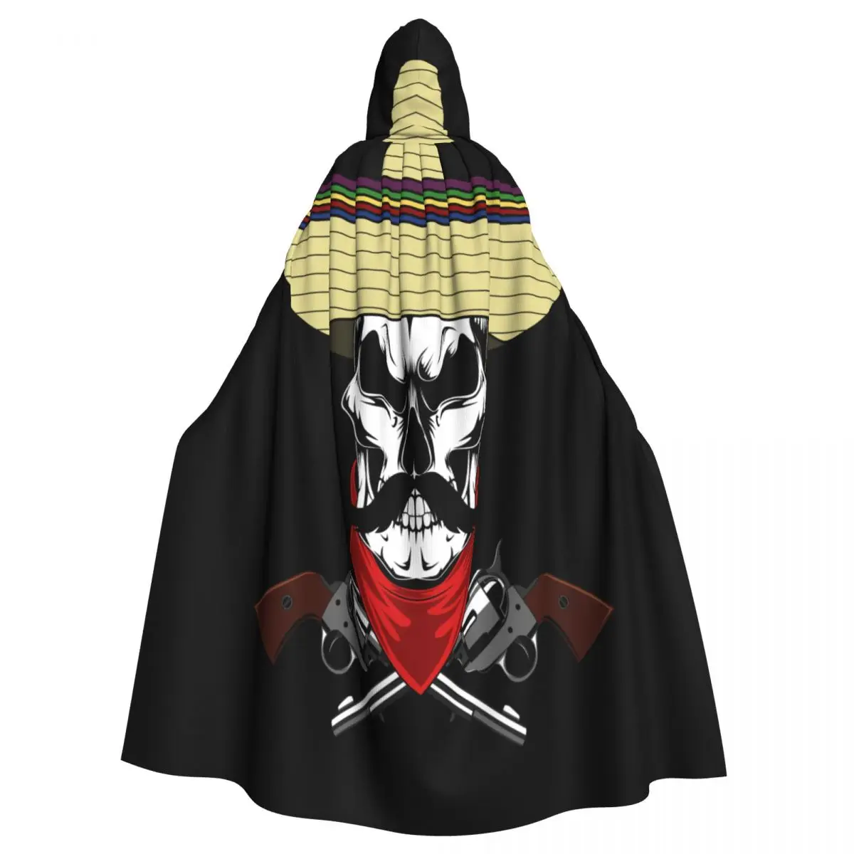 

Hooded Cloak Unisex Cloak with Hood Mexican Male Skull Cloak Vampire Witch Cape Cosplay Costume