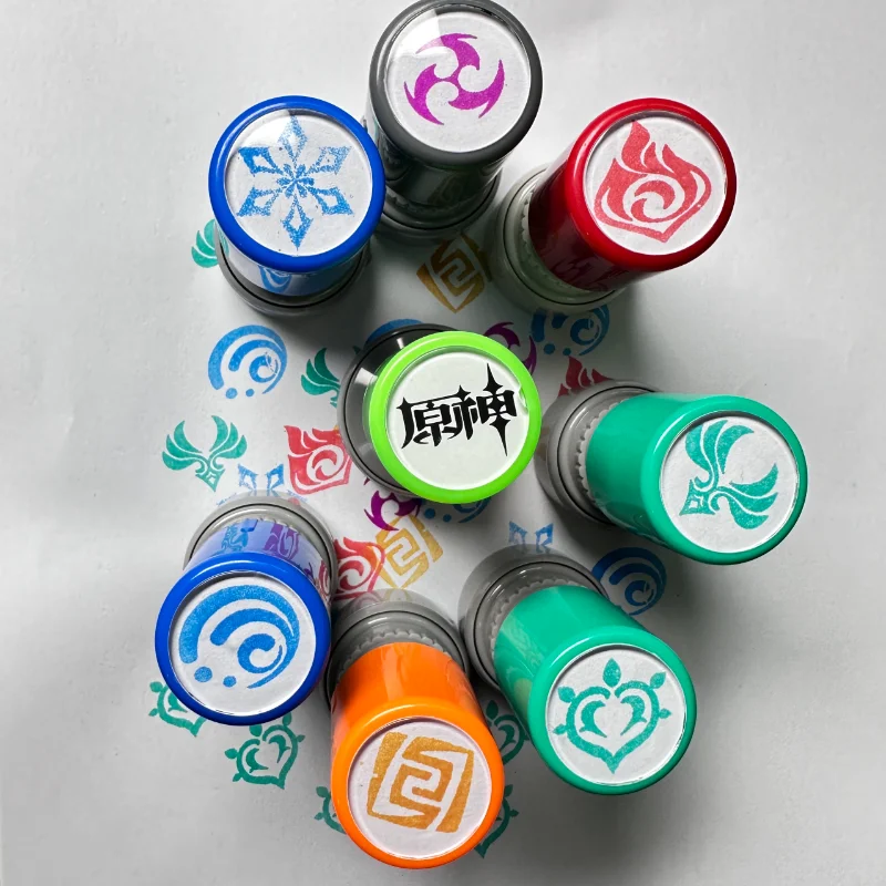 Genshin Impact Start مجلة الختم الملونة Keqing ويندي Diluc Ragnvindr Zhongli Hsiao المحيط لتقوم بها بنفسك لعبة الختم الملون كول بوي #2