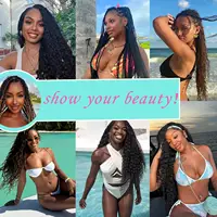 2PCS 30inch Synthetic Braiding Hair Deep Wave 100g No Weft Organic Fiber Hair Bundles Kinky Curly Braiding Hair for Boho Braids 4