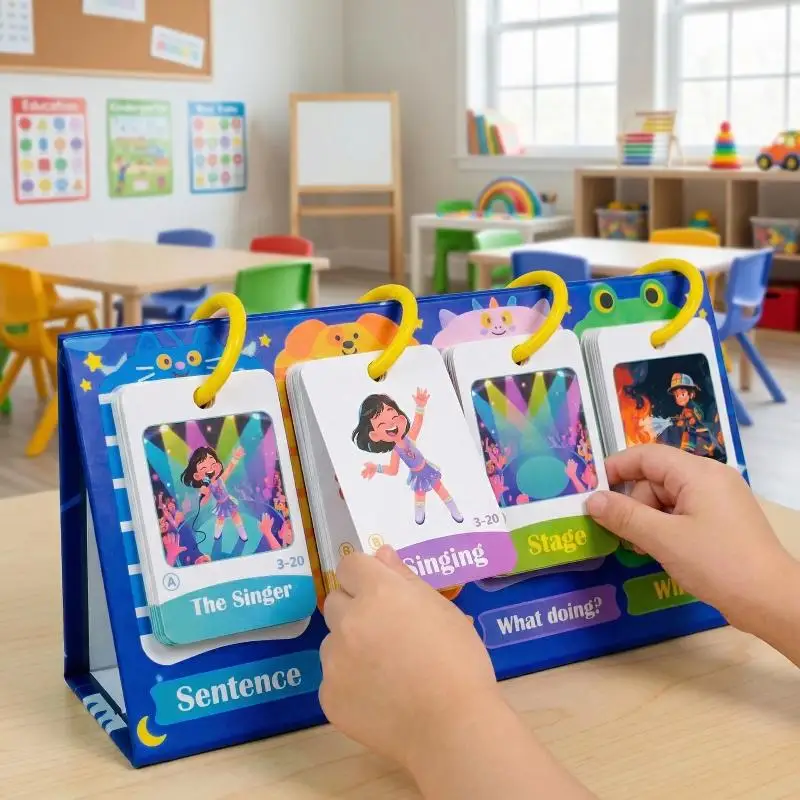 New Sentence Building Flip Chart, Sentence Making Training Based On Pictures, Sentence Builder Game, Phrase Training