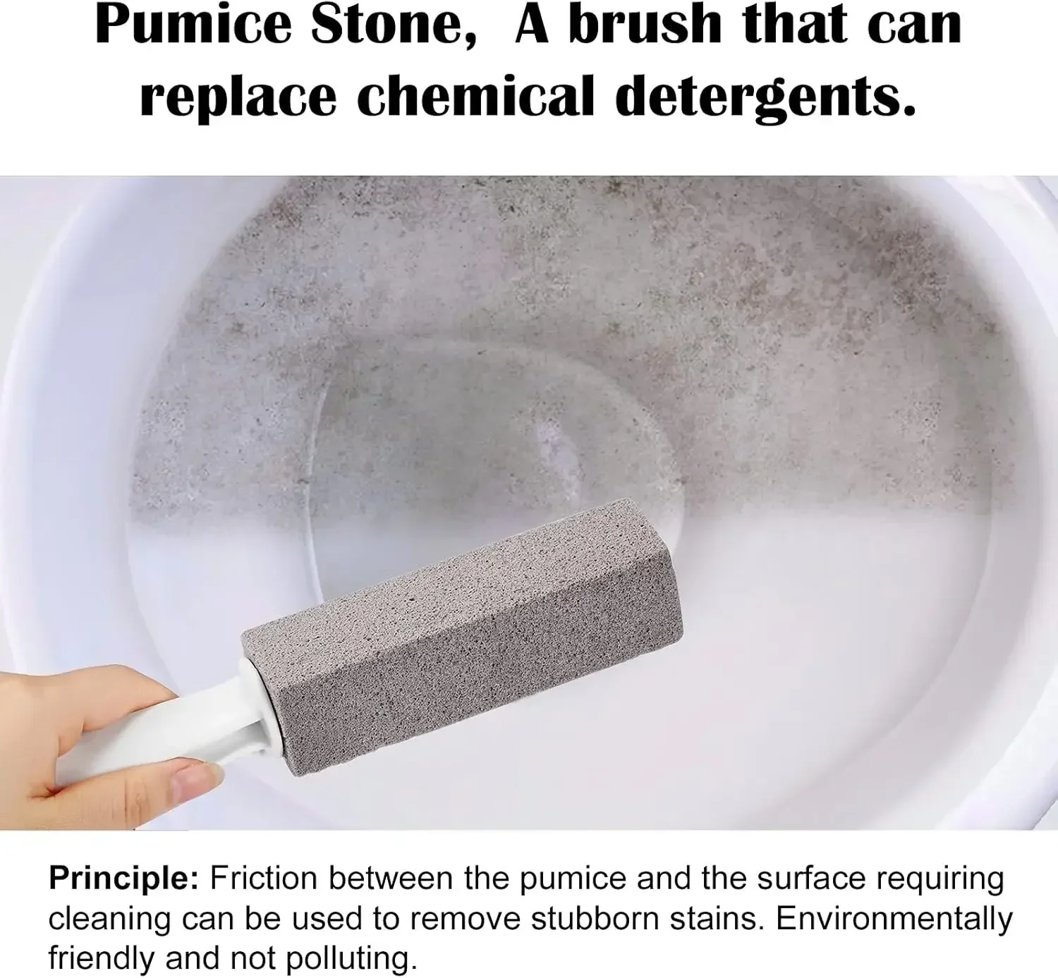 Long handle pumice stone toilet brush Cleaning brush no dead Angle brush toilet seat powerful removal of urine stains