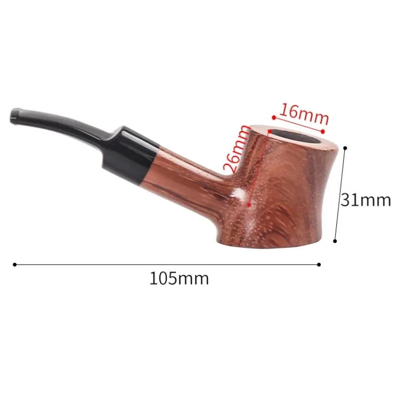 Small hammer pear wood pipe simple and elegant with a silky and smooth hand feel a portable dry wood pipe