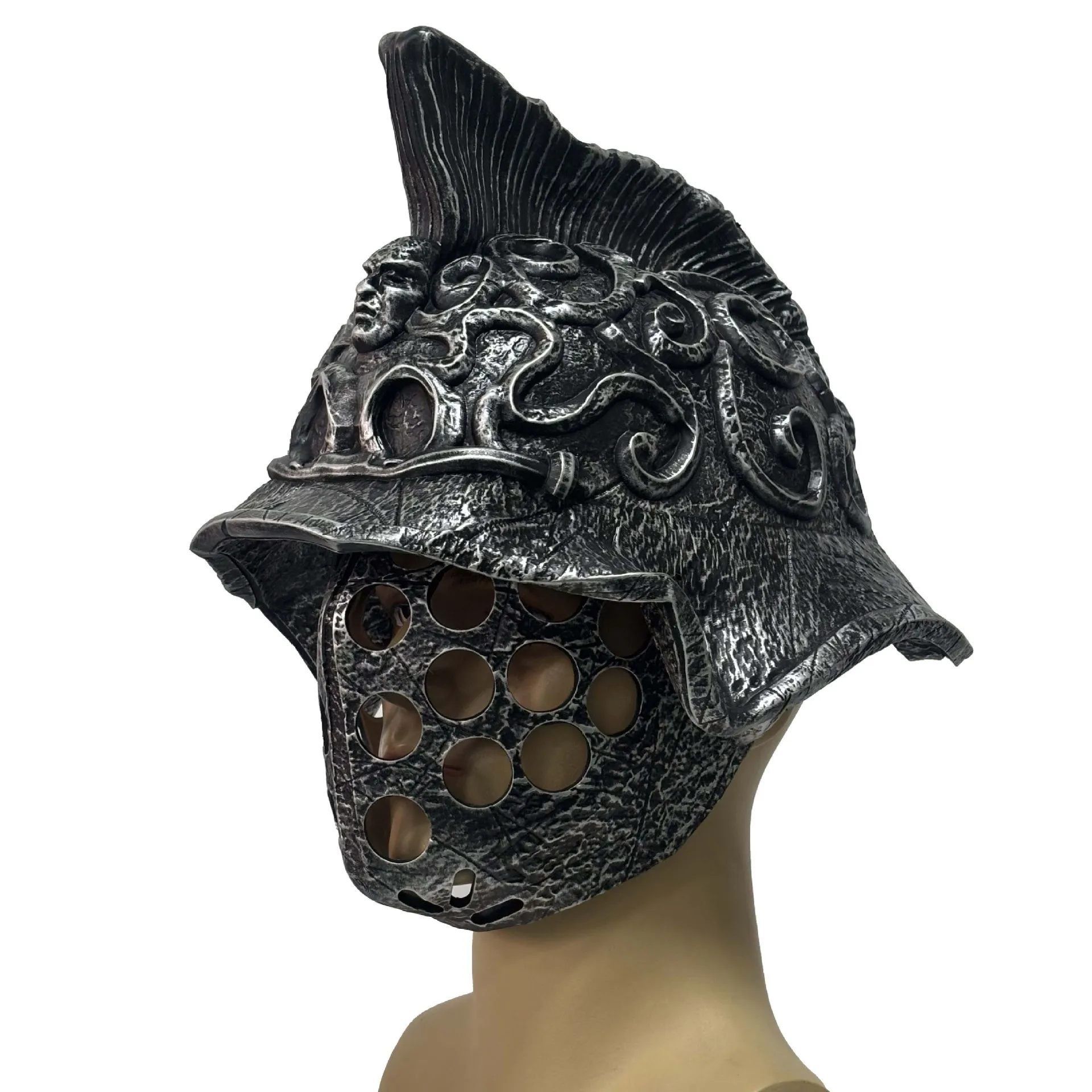 

Movie Roman Empire Gladiator Fighter Cosplay Costume Latex Mask Halloween Party Carnival Prop