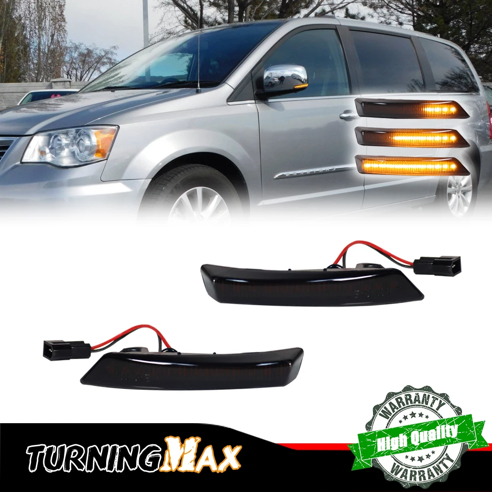 

Canbus Amber Dynamic Sequential LED Front Side Mirror Blinker Signal Lights For Chrysler Town & Country, For Dodge Grand Caravan