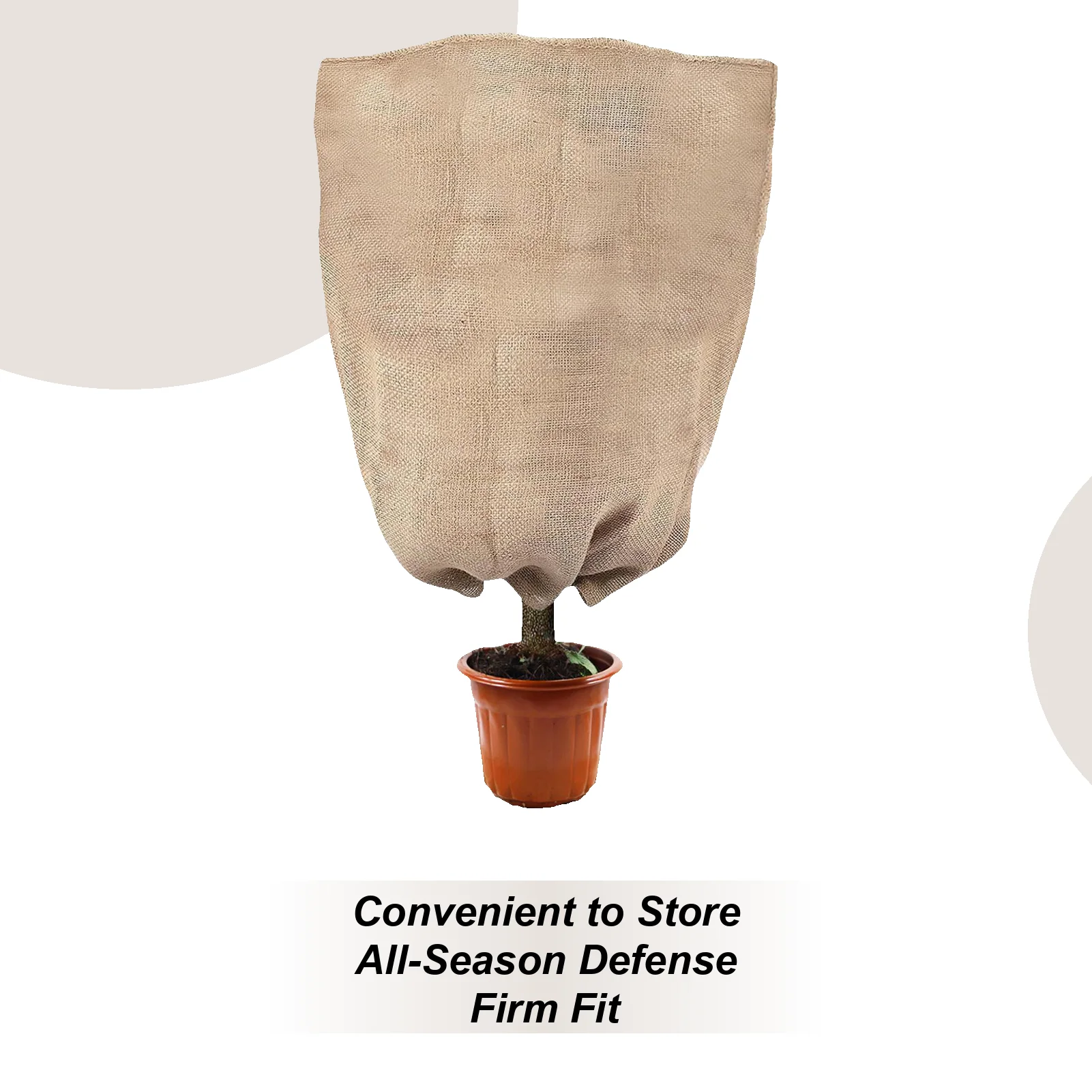 

Plant Covers Freeze Protection Burlap Blanket With Drawstring Frost Cloth For Outdoor Garden Patio Greenhouse Vegetable Flower