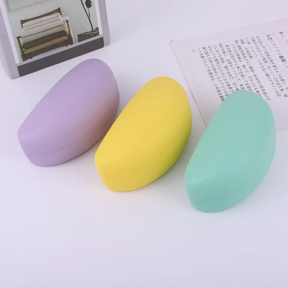 Color Leather Sunglasses Glasses Case New Style Men and Women Eyeglasses Case Eyewear Case Compression Fashion Iron Box view 4