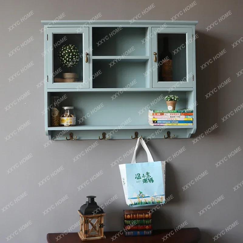 B456 Rural pastoral solid wood wall cabinets, wall-mounted storage, storage, storage cabinets