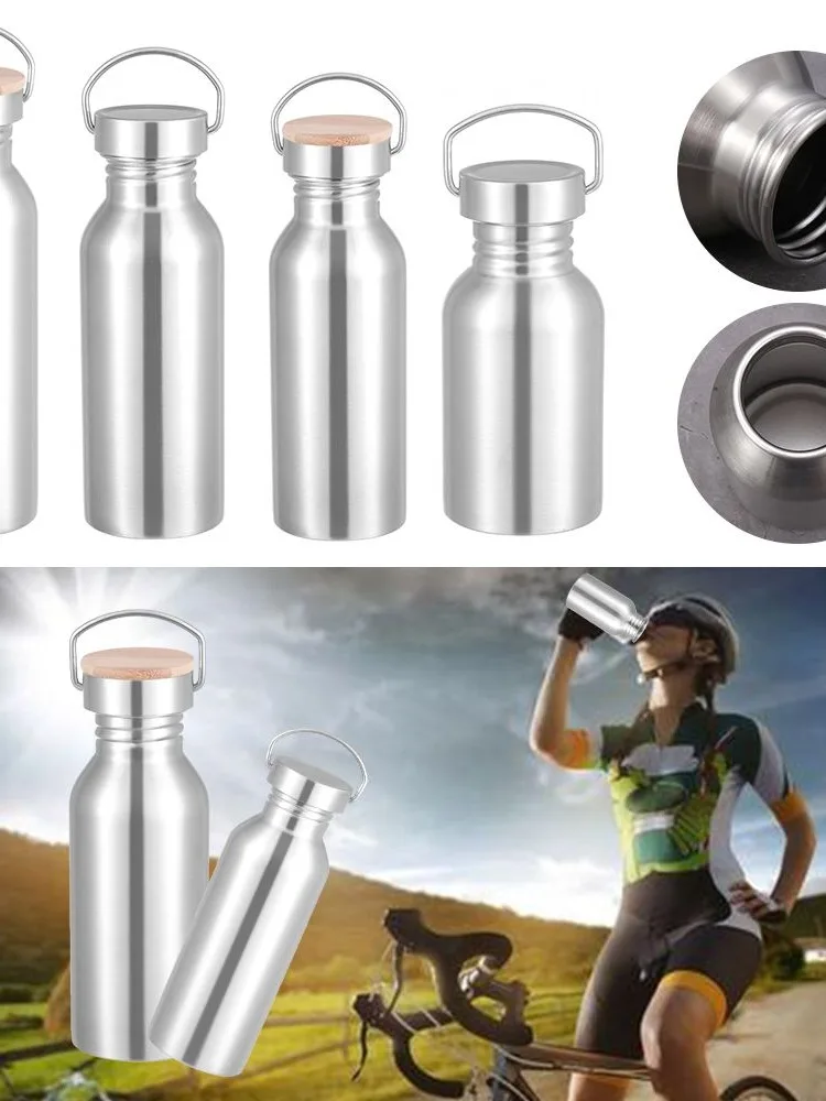 AliExpress NONE Portable Stainless Steel Bicycle Water Bottle Sports Fitness Single Walled Vacuum Insulated Metal Flask