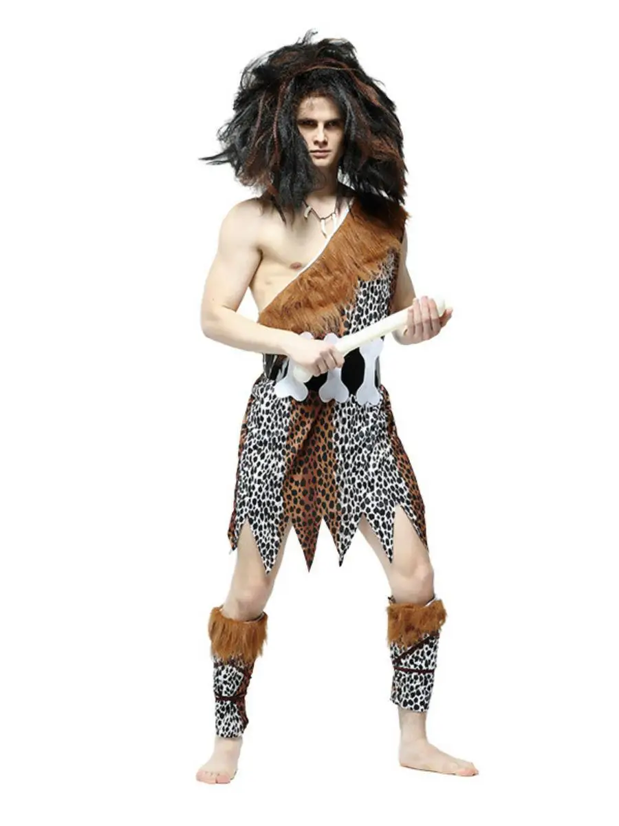 New Men's loween Cosplay Costume Leopard Print Performance Clothes Role-plang Masquerade Ball Outfit Stage Performance