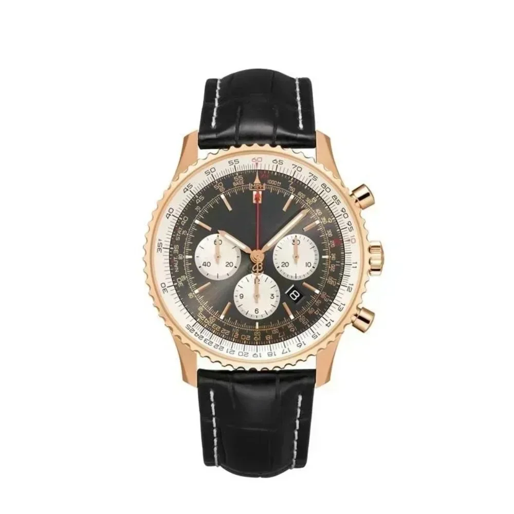 

2026vipCustomized Quartz Watch Stainless Steel Silver Rose Gold Black Brown Leather Sapphire for Men Chronograph Watches