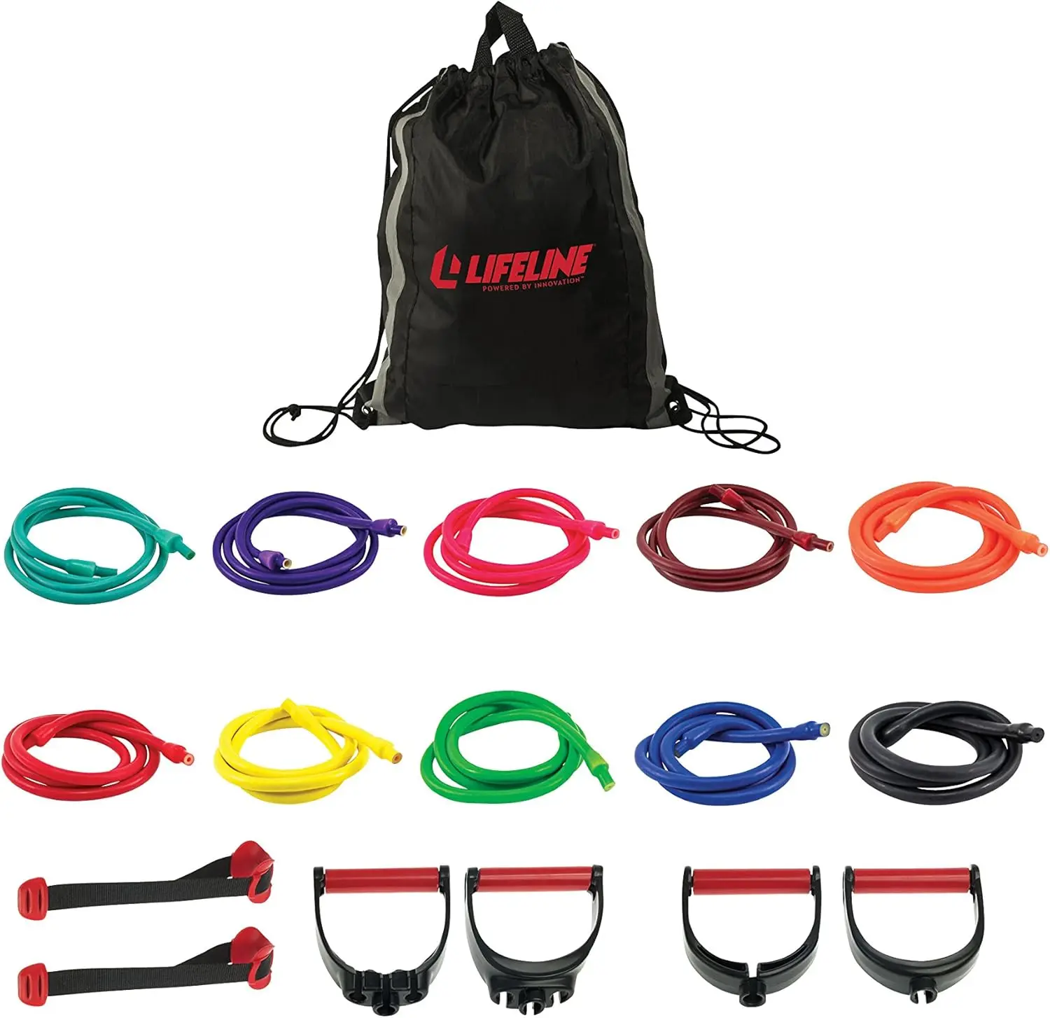 Fitness Variable Resistance Trainer Kit - Adjustable Resistance Bands for Working Out - Home Gym Exercise Bands with Door Anchor