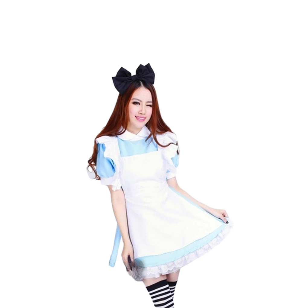 Blue Adults Alice Fancy Dress Wide Application For Different Occasions Polyester Materials