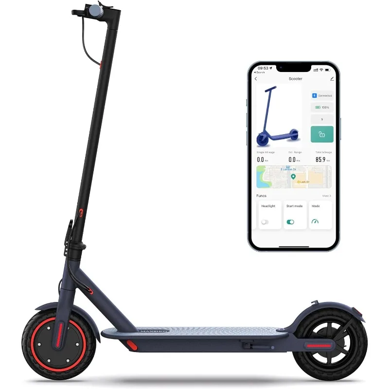 

V1 Electric Scooter - 350W Motor, Max 21 Miles Long Range, 19Mph Top Speed, 8.5" Tires, Portable Folding Commuting