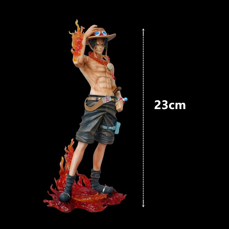 Figurka anime One Piece, Ace, 23 cm, statuetka, zabawka z PVC, prezent, kolekcja, model, dekoracja na biurko, ozdoby.