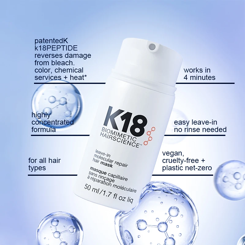 K18 50ML Hair Treatment Original Leave-In Molecular Repair Hairs Mask Damag Restore Soft Deep Keratin Scalp Treatment Hair Care