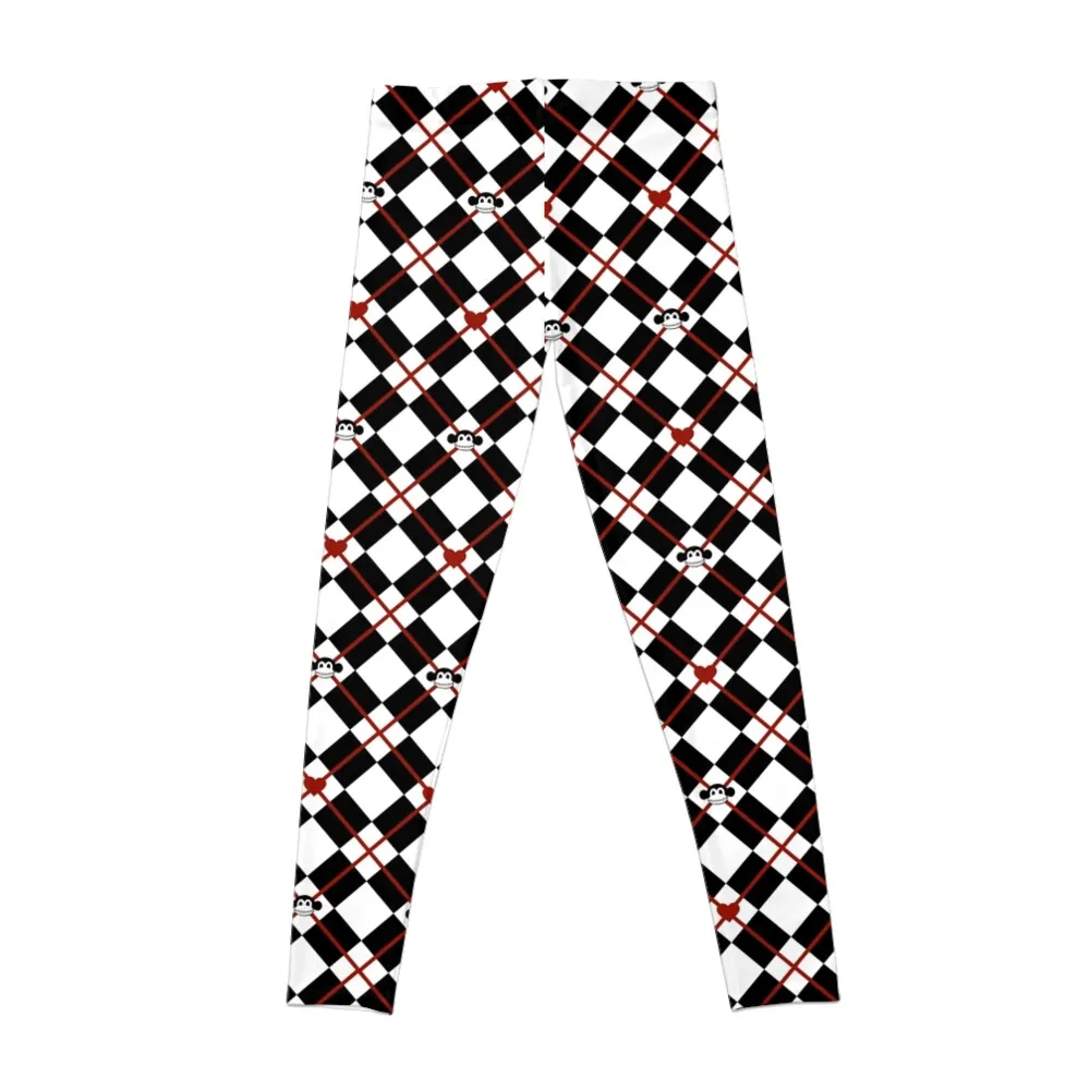 Skeleton Monkey Argyle Print Leggings sports for gym legging push up Womens Leggings