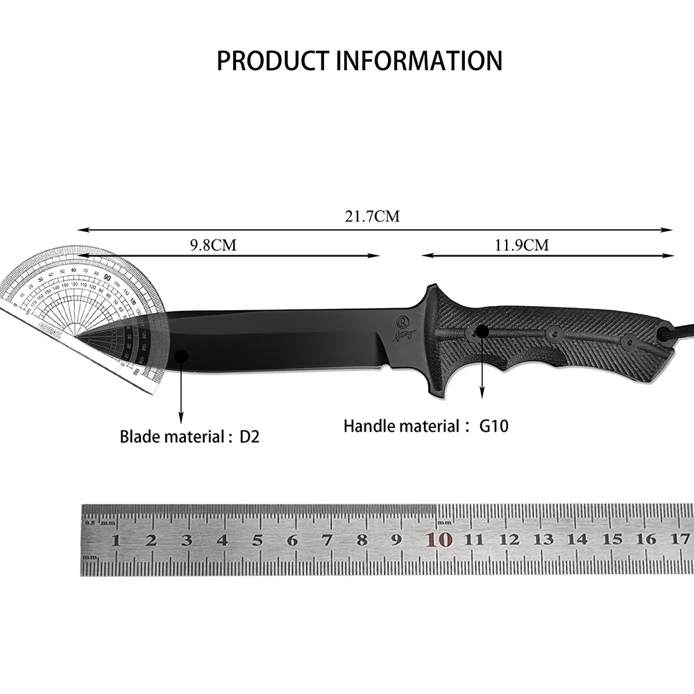 EDC Chris Reeve - Green Beret G10 Handle Hunting Fixed Blade Knife Tactical Camping Utility Outdoor Wilderness Survival Knifes