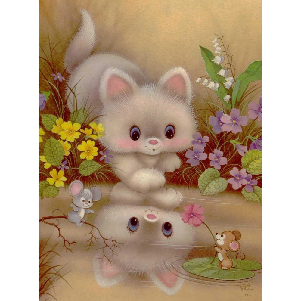 

500/1000/1200/2000 PCS Jigsaw Puzzles Cartoon Fox and Mouse Family Activity Relaxing Games for Living Room Home Decor Gift