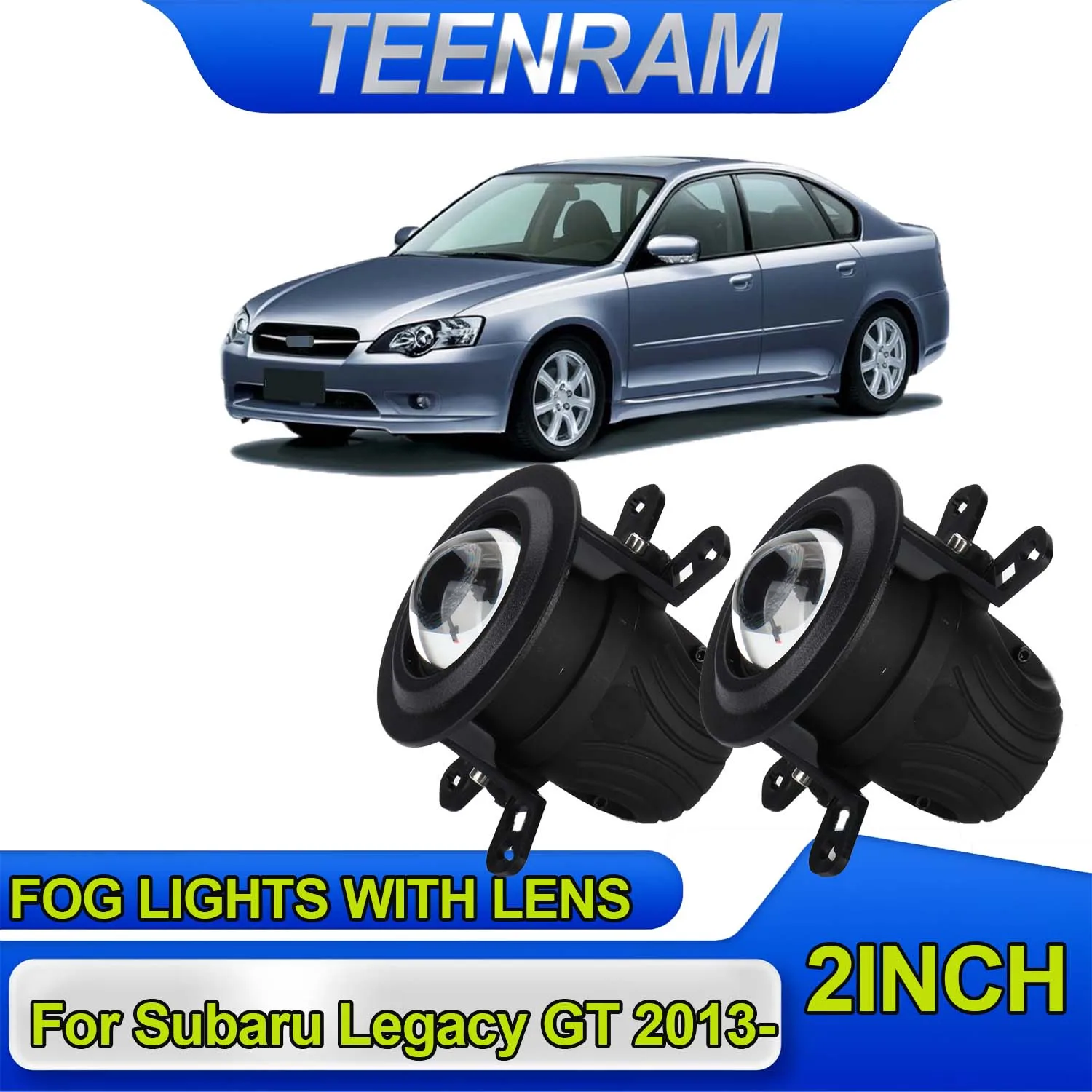 2inch Car Projector Lens Fog Light CSP Chip Yellow White Light Fog Light 12V Waterproof Bi Led For For Subaru Legacy GT 2013-UP