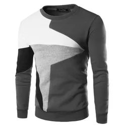 Il vento Casual a maniche lunghe da uomo nuovo primaverile ha colpito il maglione di copertura con cuciture colorate