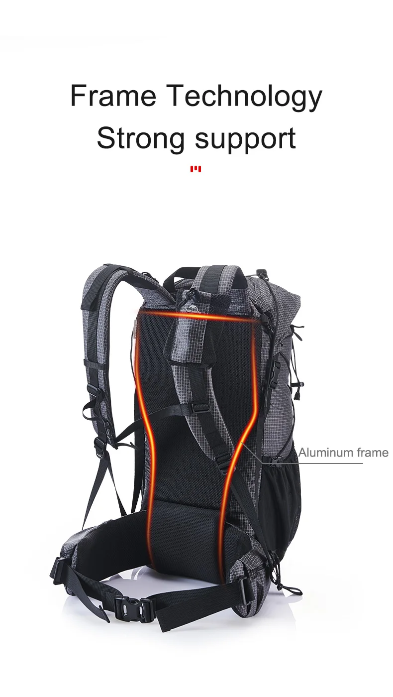 Naturehike Wanderrucksack 60+5L Große Kapazität Rock Series 2.0 Outdoor-Sporttasche Camping Klettern Reise Wasserdichter Rucksack – Detail 3