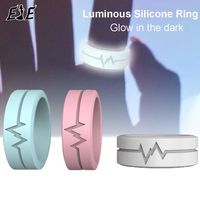 New Luminous Silicone Ring Women Men Glow In The Dark Round Finger Rings Fluorescent Flexible Party Jewelry Anniversary Gifts