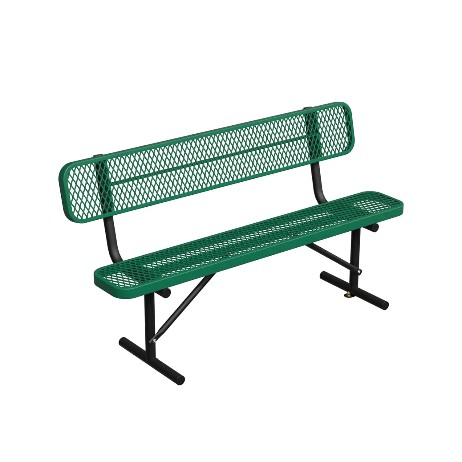 

Уличная скамейка повышенной прочности с портативной стальной рамой и спинкой, расширенная, на заказ