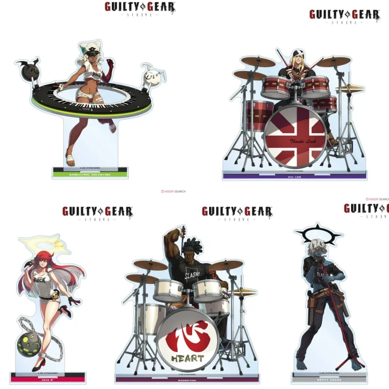 Hot sell Anime Fans Guilty Gear HD Figure Bridget Baiken Faust Acrylic Standing Sign Happy Chaos Character Model Desk Decor Gift