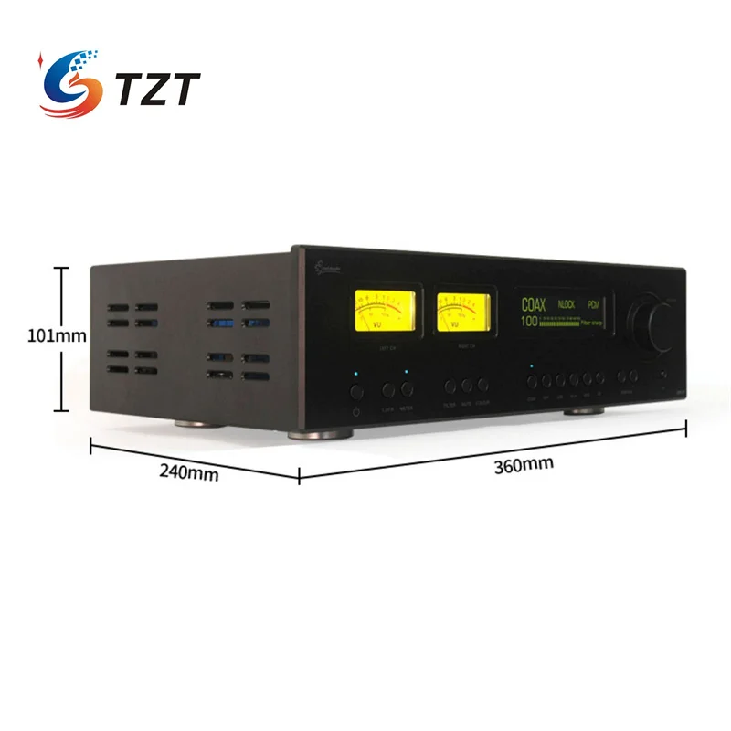 Imagem -02 - Tzt-leafaudio Dsd Balanceado Decodificador de Áudio Dac Bluetooth com Medidor Duplo vu Cmd29 Dupla Ak4499ex Entusiastas