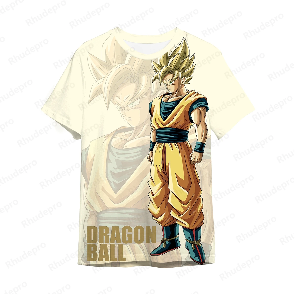 Camiseta con estampado de Goku 3D de Dragon Ball para niños, ropa de dibujos animados de Super Saiya, informal, cómoda, 4-14T, Y2K, novedad de 2024