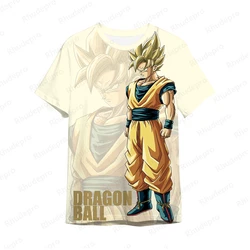 Dragon Ball Super 3D impressão T-shirt infantil, desenhos animados, conforto casual, Super Saiya, Goku, 4-14T, Y2K, Novo, 2024