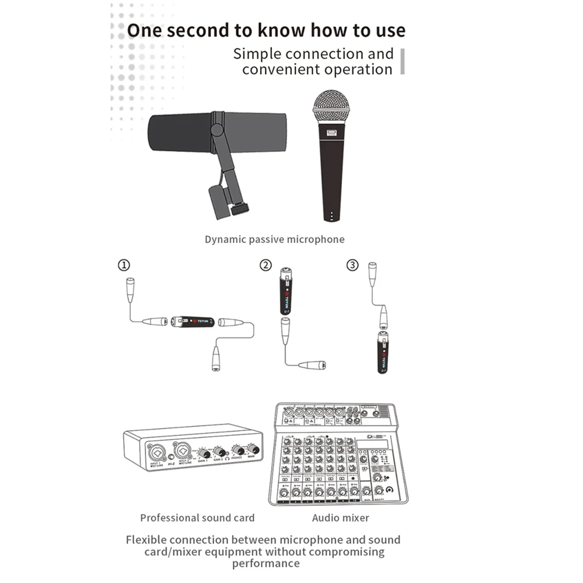 Teyun Q2 Microfoon Dynamische Voorversterker 28db Versterking Dynamische Mic Versterker 48V Metalen Structuur Q-2 Voor Live