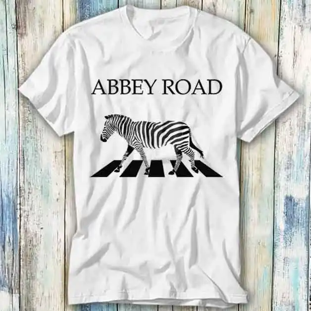 Zebra Crossing Abbey Road T Shirt Meme Funny Top Style Gamer Movie Music 980