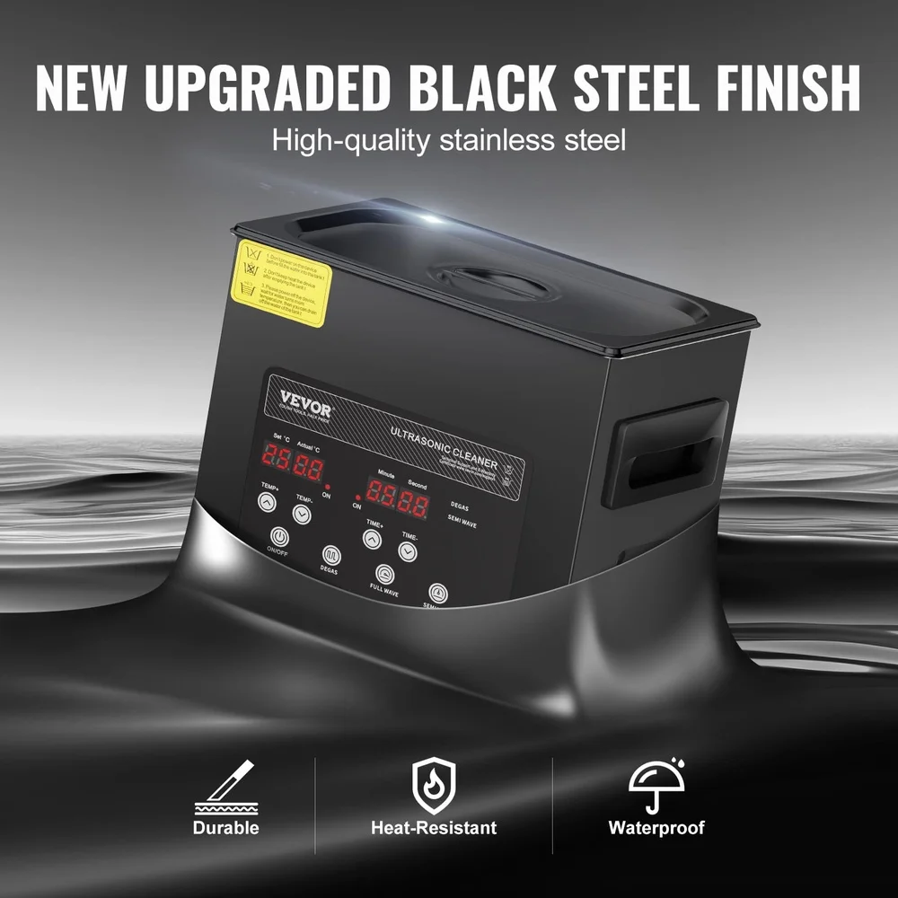 3L 소닉 세척기 120W 디지털 초음파 세척기 (듀얼 전원, 가스 배출 기능, 사용자 친화적인 제어, 보석 및 회로 기판 세척 가능)