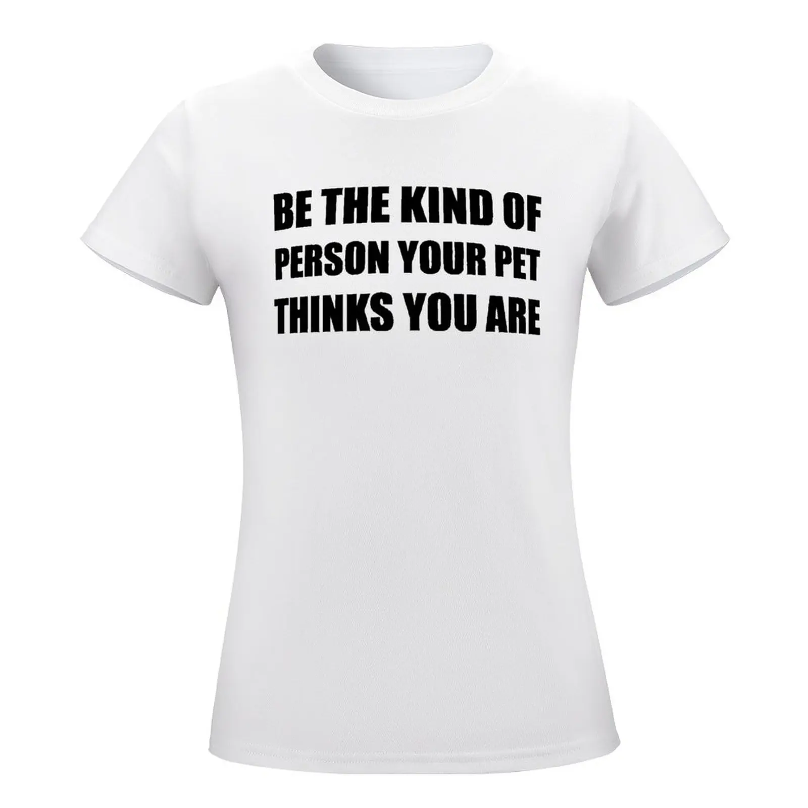 Round Neck Pet Day  Be The Kind Of Person Pet Unisex Shawl Col T-shirt  Sport Tees Cute Casual Aactivity Competition