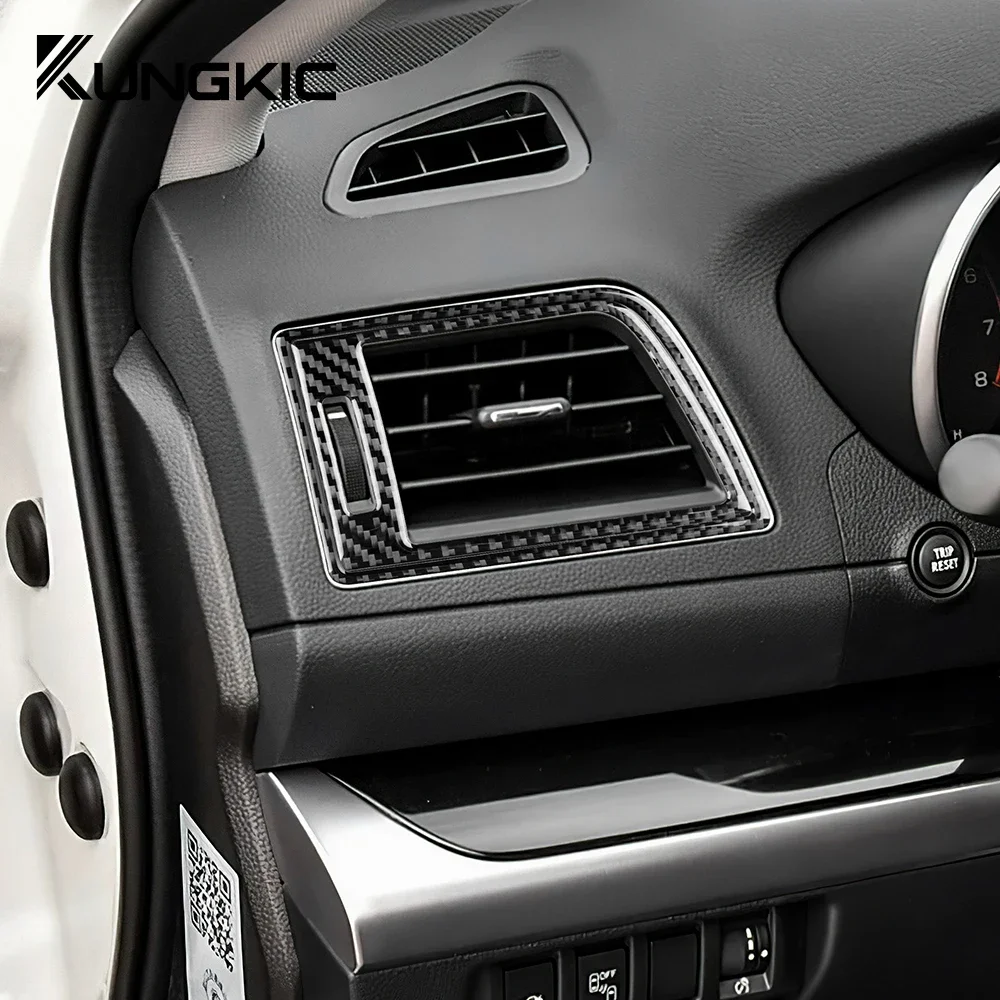 

Real Soft Carbon Fiber For Subaru Outback Legacy 2015 2016 2017 2018 2019 LHD RHD Car Instrument Air Outlet Sticker Accessories