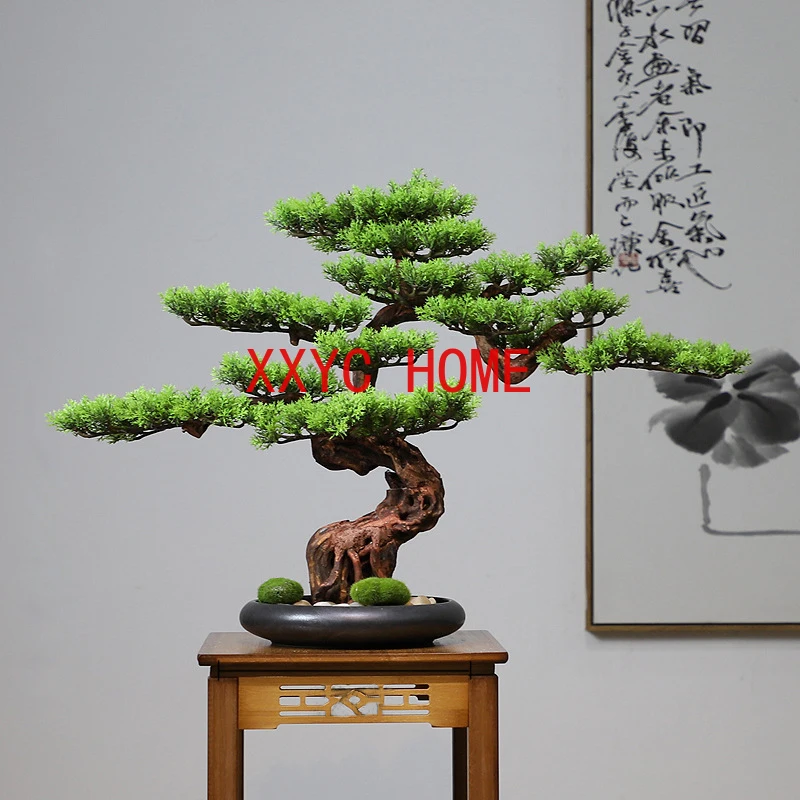 

Simulation Bonsai Decoration, Welcome Pine, Green Planting, Fake Landscaping, , Living Room,