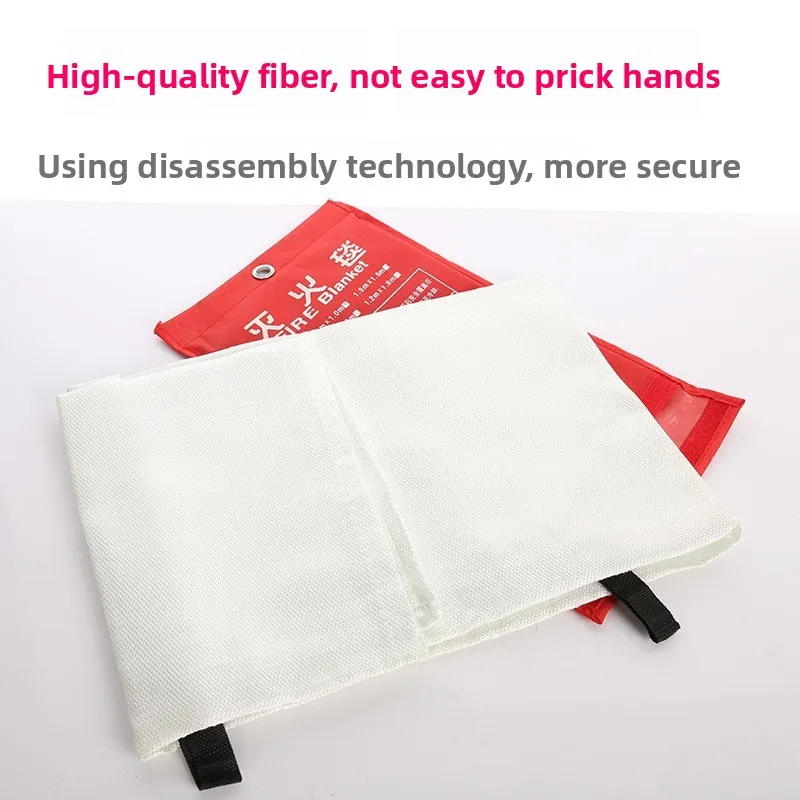 Пожарное одеяло для домашней кухни, 1/1,2/1,5 м, силиконовое противопожарное одеяло из стекловолокна, огнестойкое одеяло, быстрая и удобная, быстрая побега