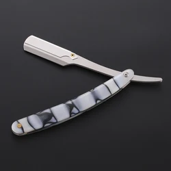 Men Straight Barber Single Edge Razors Folding Shaving Knife Hair Removal Tools Acrylic handle