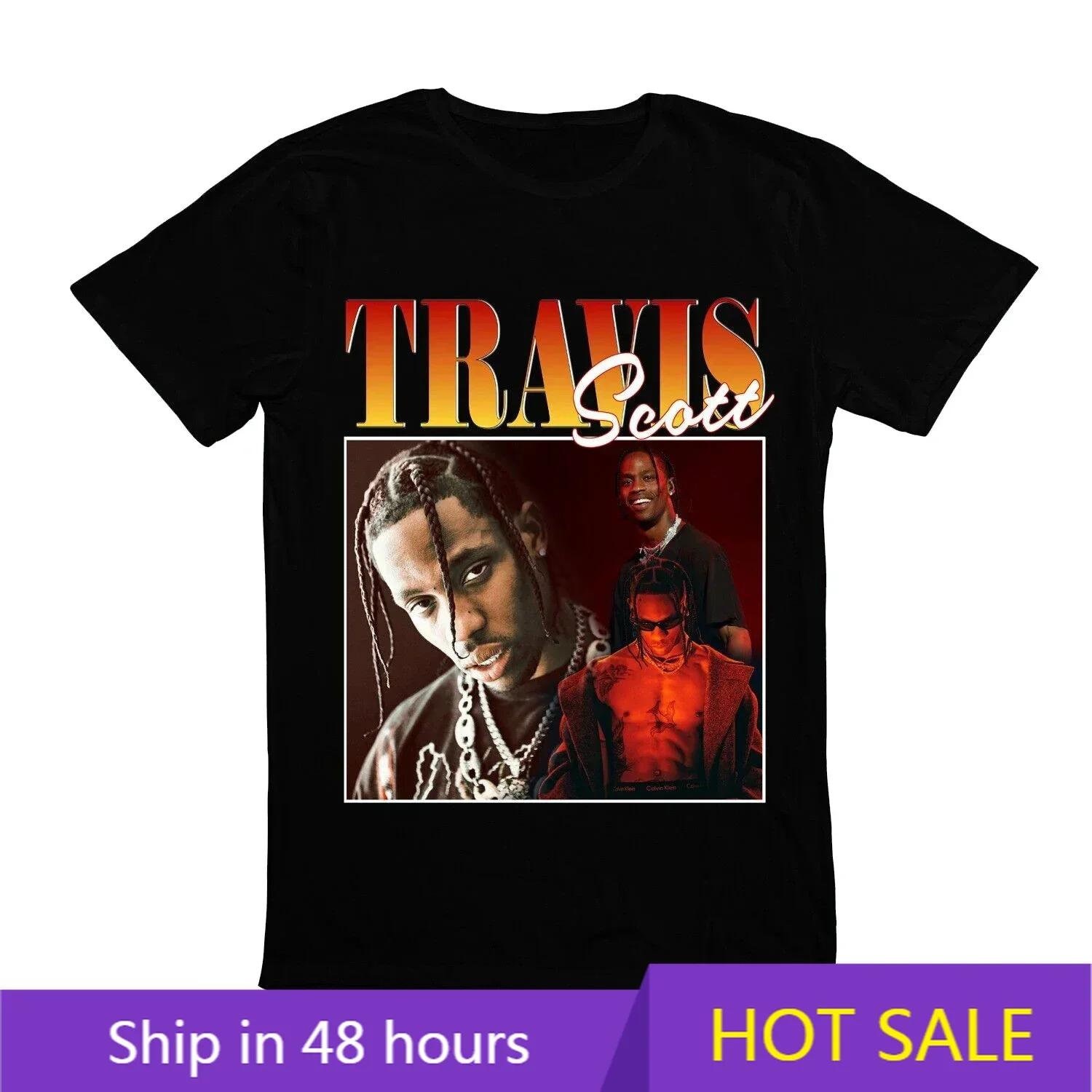 تي شيرت رجالي من ترافيس مغني الراب الأمريكية سكوت تكساس فرقة الموسيقى #1