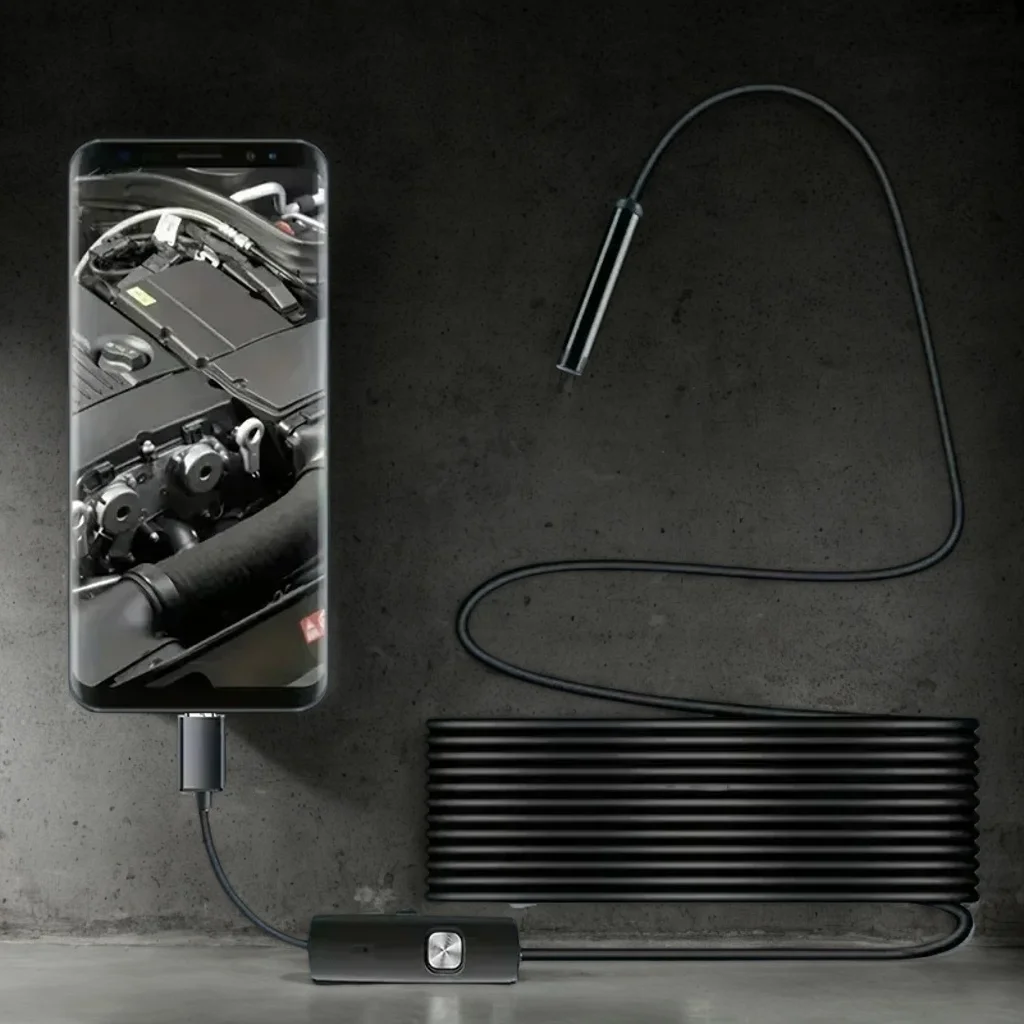 

​ ​ Эндоскопическая камера 8 мм 1080P HD с 8 светодиодами - водонепроницаемый бороскоп для ПК Android ​ ​