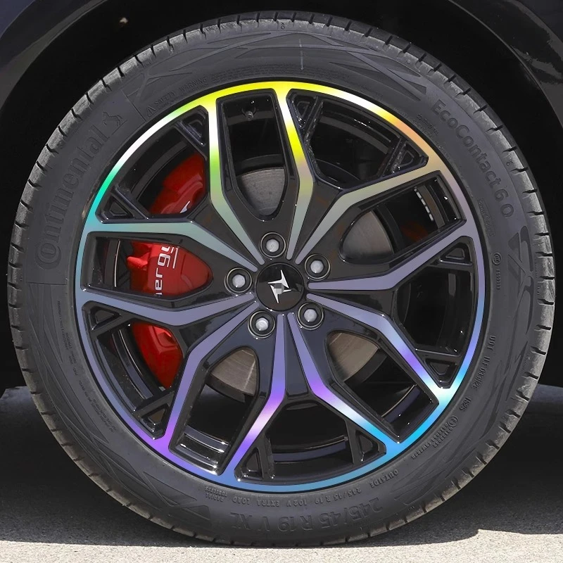 

For Dongfeng eπ 007 Wheel hub sticker contour modification blackened reflective waterproof decorative car sticker