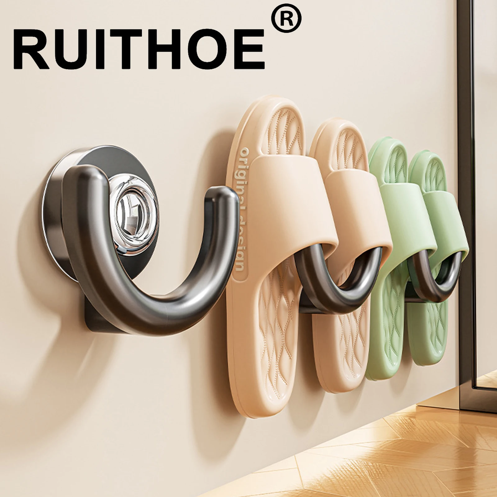 Slippers Rack No Punching Bathroom Simple Slipper Hook Toilet Drainage Rack Wall Mounted Bedroom Neat Storage Shoe Drying Rack