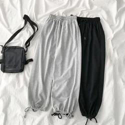 Y2K High Waist Women Sweatpants Korean Fashion Streetwear Loose Wide Leg Pants Summer Casual All Match Female Solid Trousers