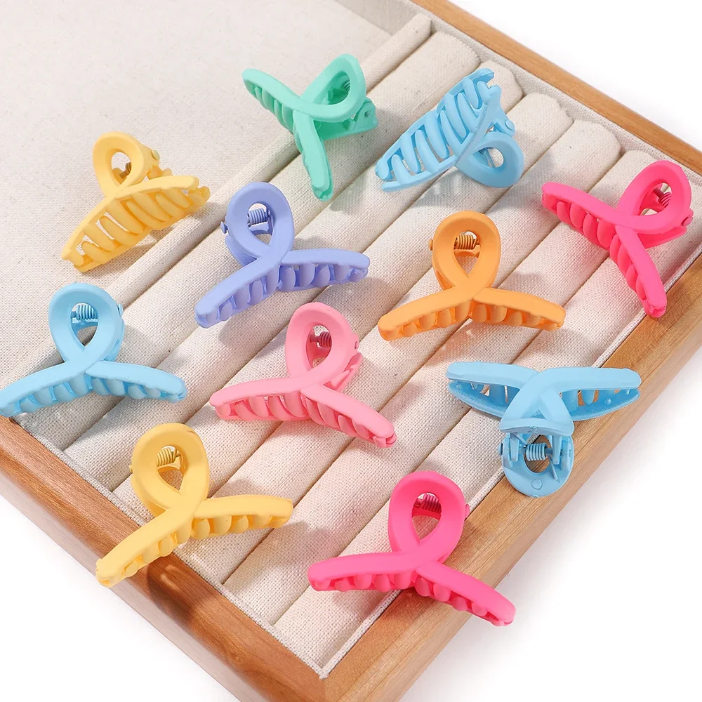 

2/5PCS/lot Korean Candy Color Scrub Mini Crab Clip Women Girls Small Hair Claws Kids Sweet Hairpins Hair Clips Hair Accessories